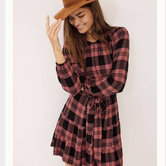 Anthropologie Dresses & Skirts - Anthropologie Daia Cloth & Stone Plaid Mini Dress
